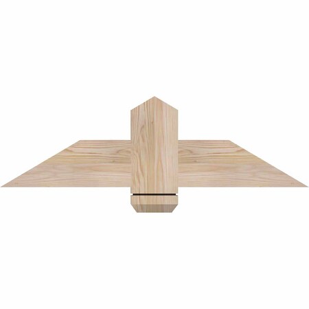 Ekena Millwork Eugene Smooth Timber Gable Bracket, Douglas Fir, 36"W x 10"H x 1 1/2"D x 5 1/2"F, 7/12 Pitch GBW036X10X0206EUG00SDF